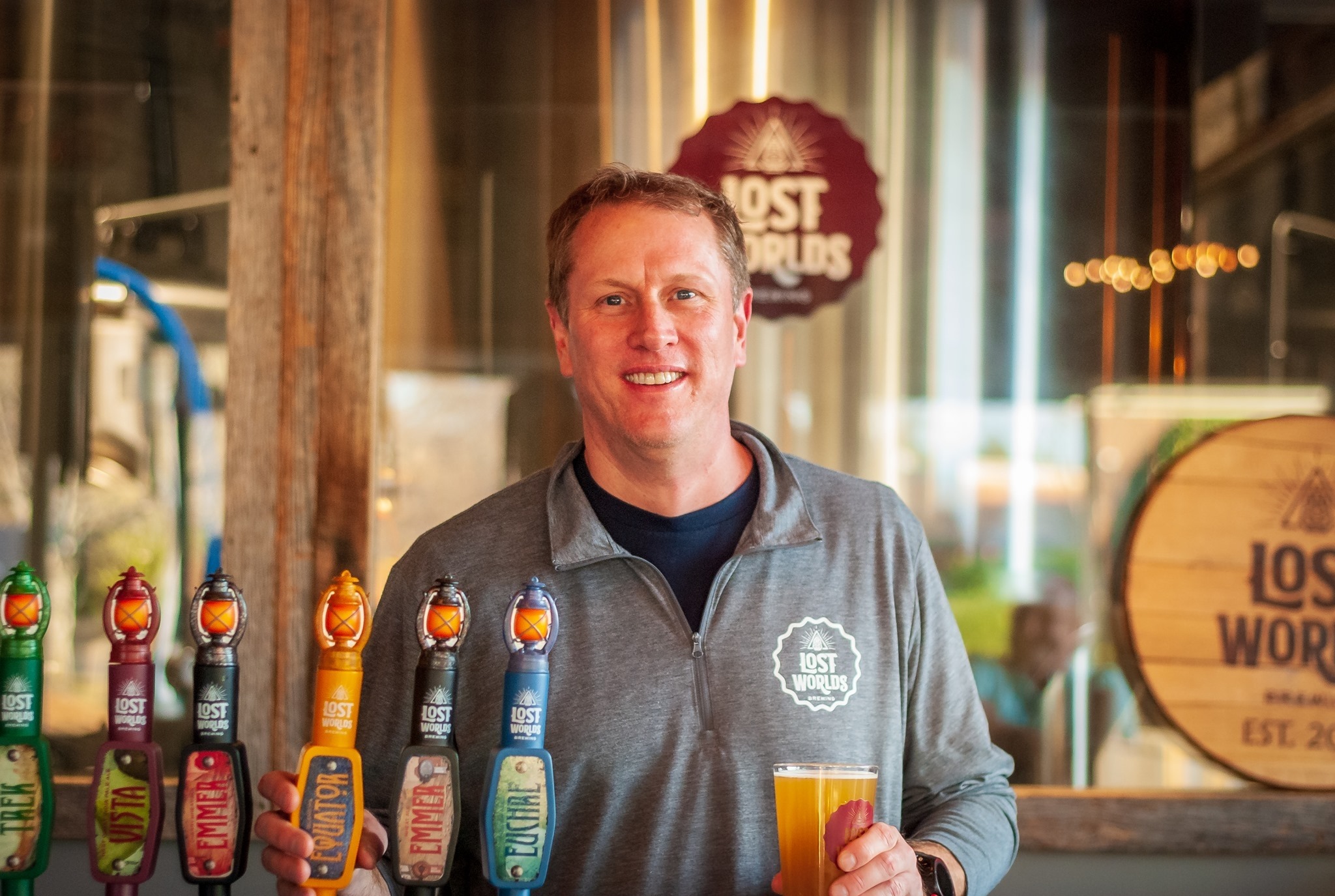 Photo of David Hamme - Founder of Lost Worlds Brewing Company. 